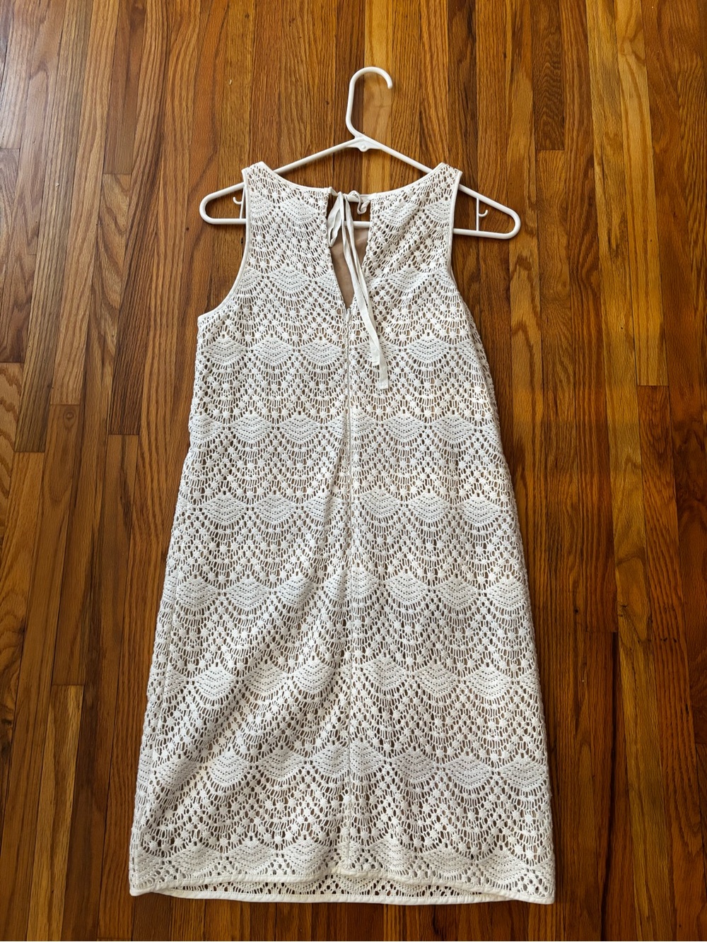 LOFT White Crochet Lace Tank Dress - Picture 3 of 5